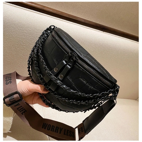 *NEW Leather Fanny Pack Belt Waist Crossbody Shoulder Bag - Picture 5 of 12